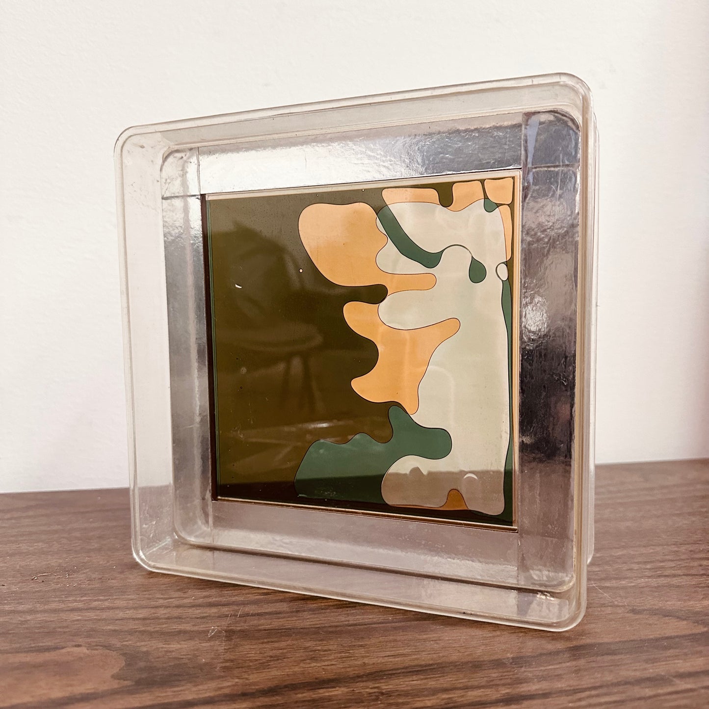 ARTEK 8" COLOR WINDOW PLASTIC LIQUID MOTION DESK TOY OP ART 1970S