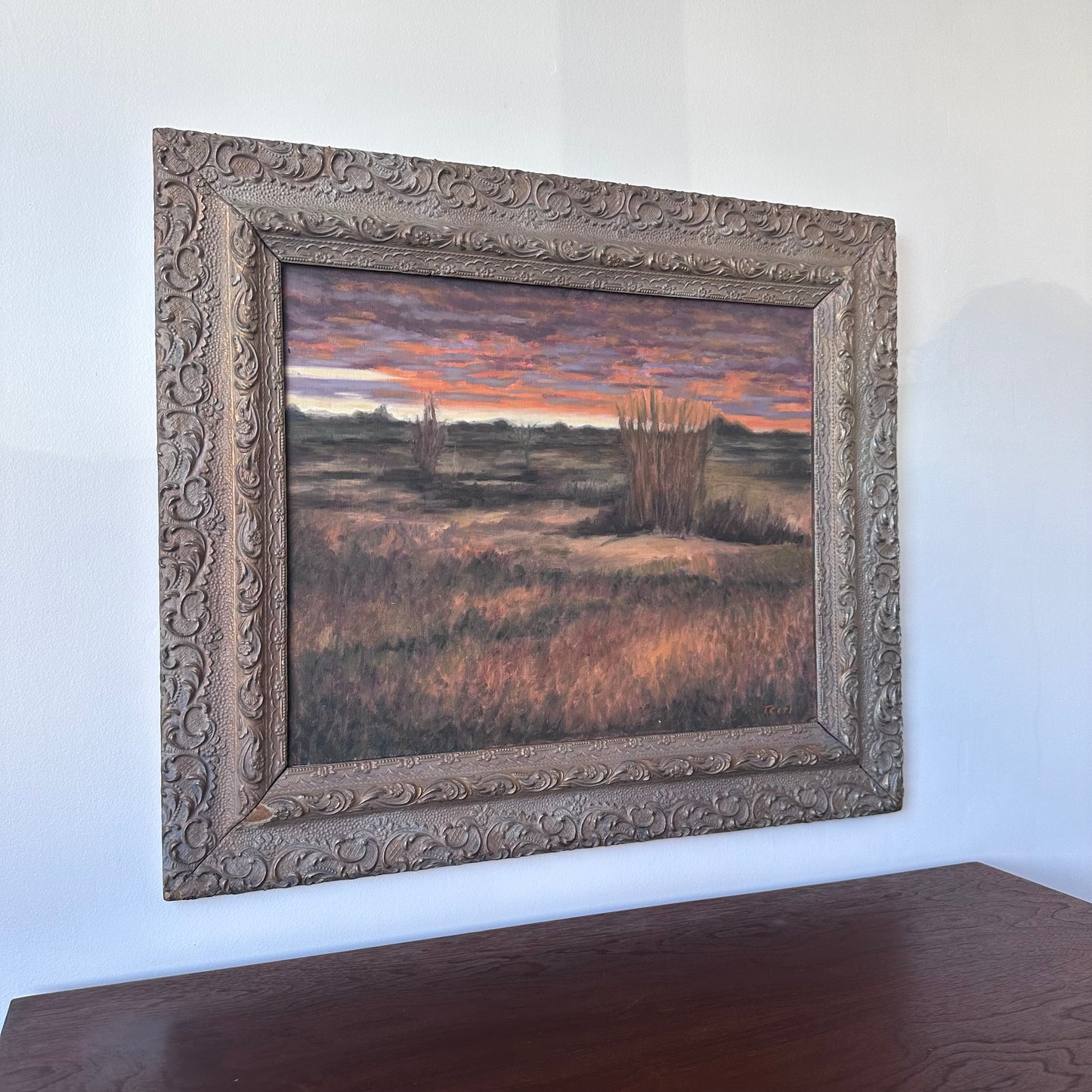 FRAMED LANDSCAPE PAINTING BY WNY ARTIST CHARLIE TRIPI