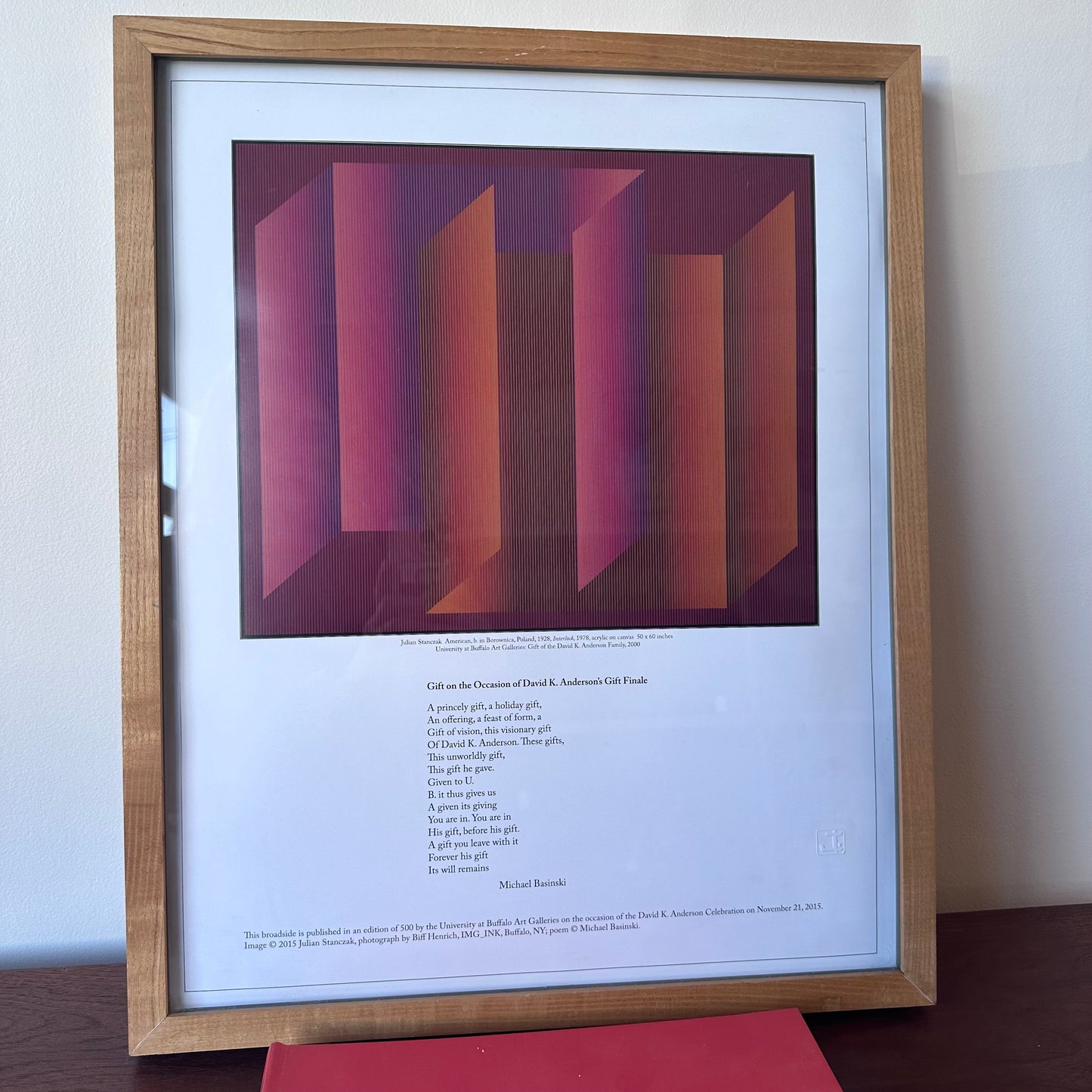 JULIAN STANCZAK EXHIBITION ORIGINAL FRAMED PRINT AND HARD COPY BOOK