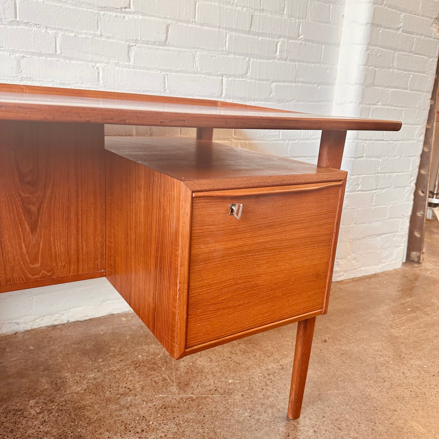 PETER LØVIG NIELSEN DANISH MODERN TEAK FLOATING DESK