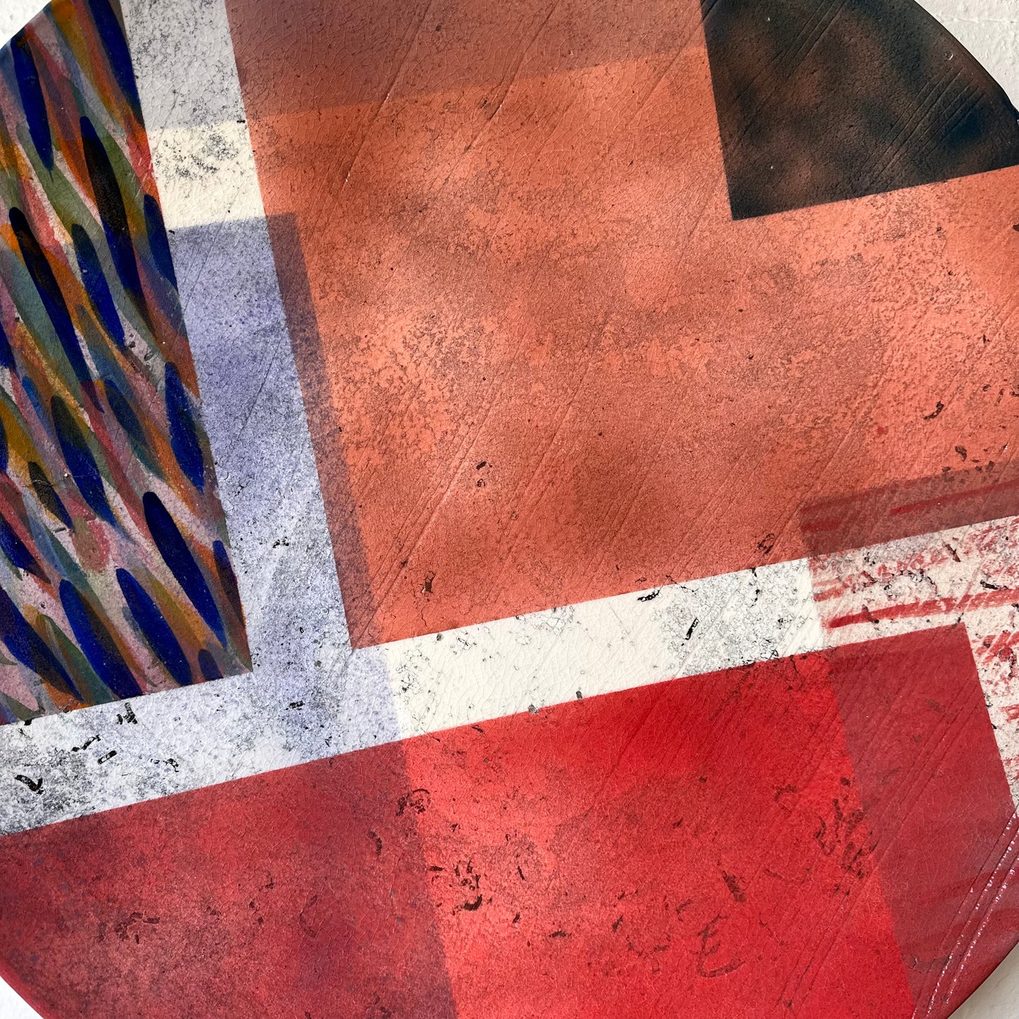 ABSTRACT CERAMIC ART PLATE BY DOUGLAS KENNEY