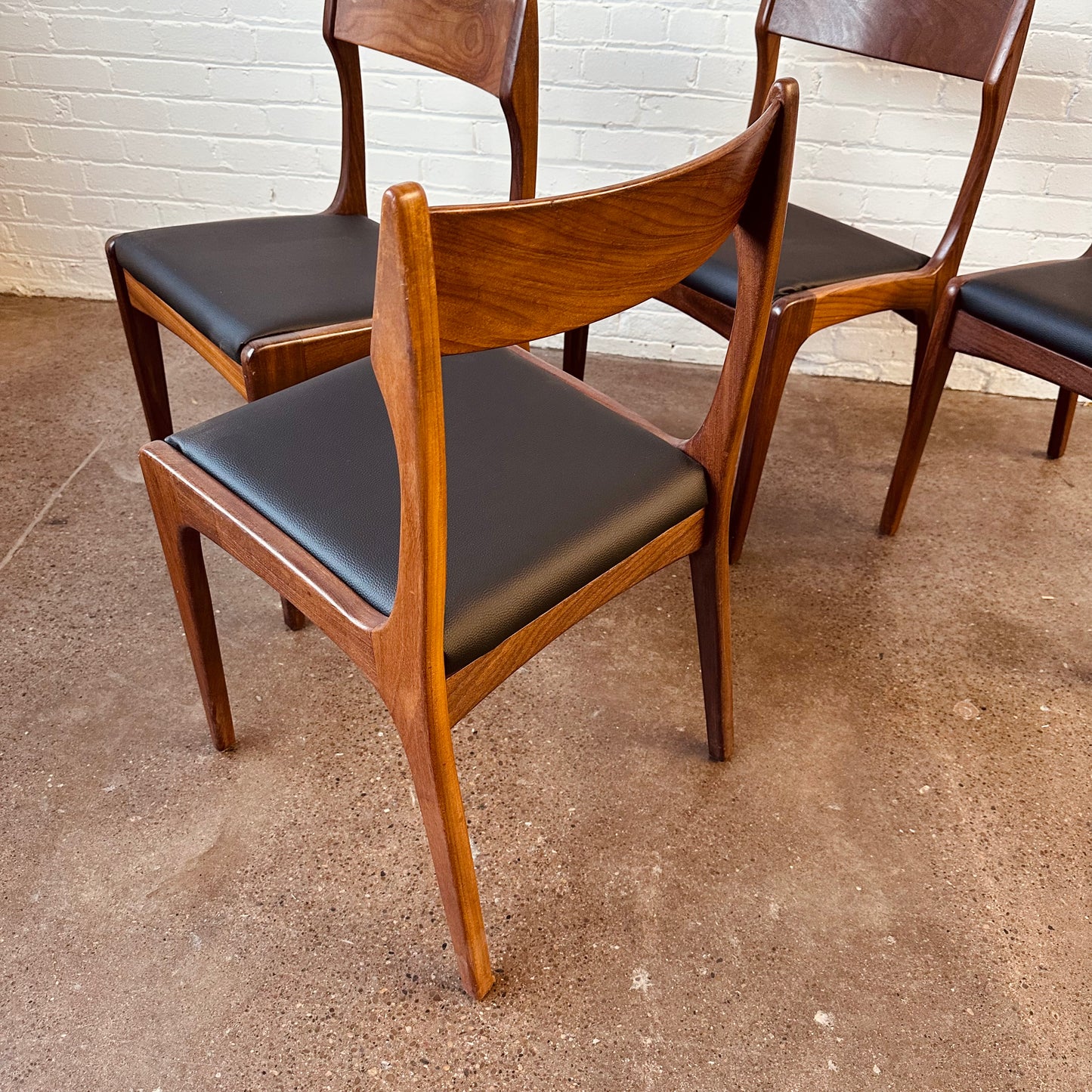 R HUBER TEAK DINING CHAIRS - SET OF FOUR