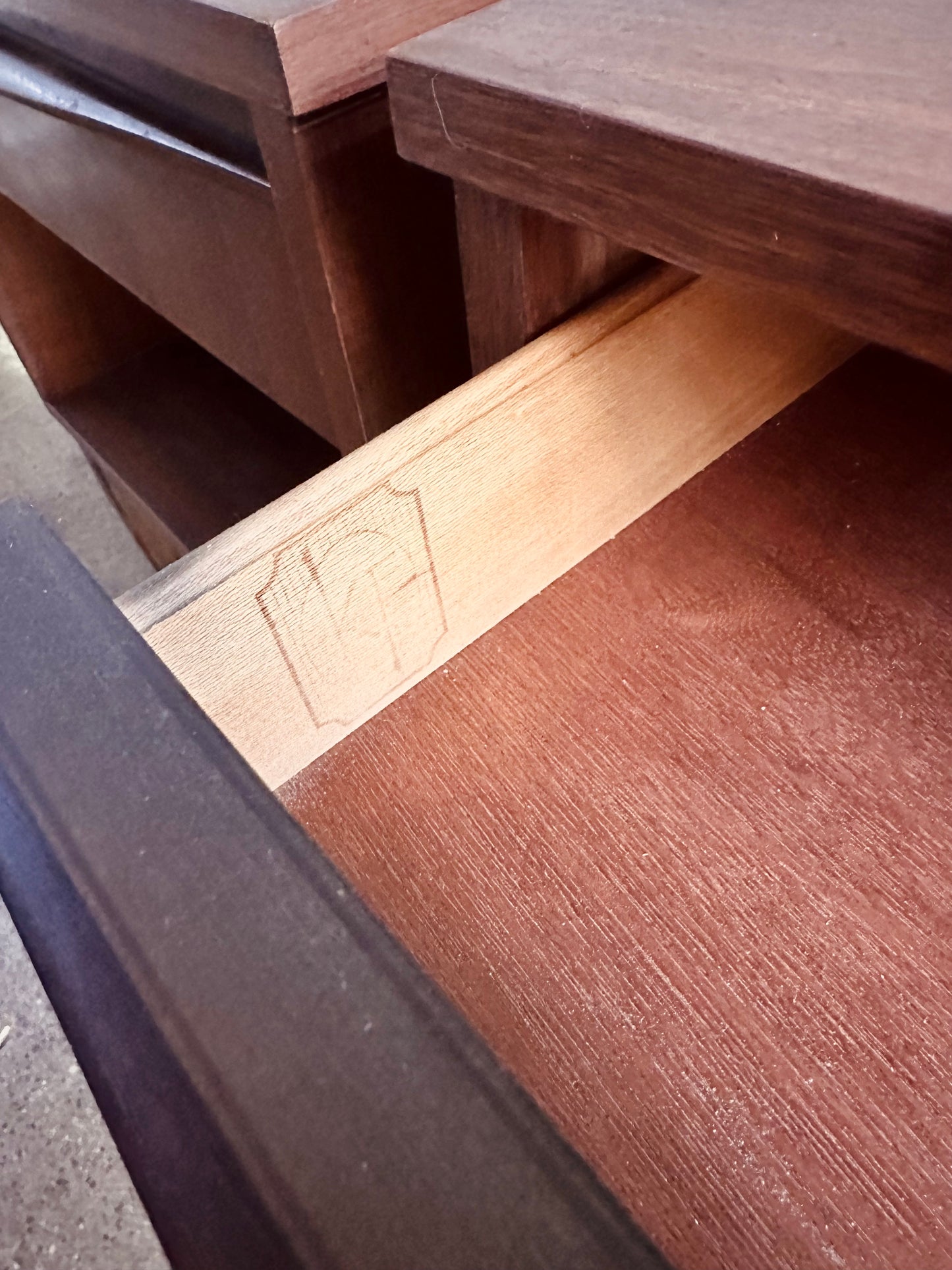 KAUFMAN WALNUT NIGHTSTANDS - A PAIR