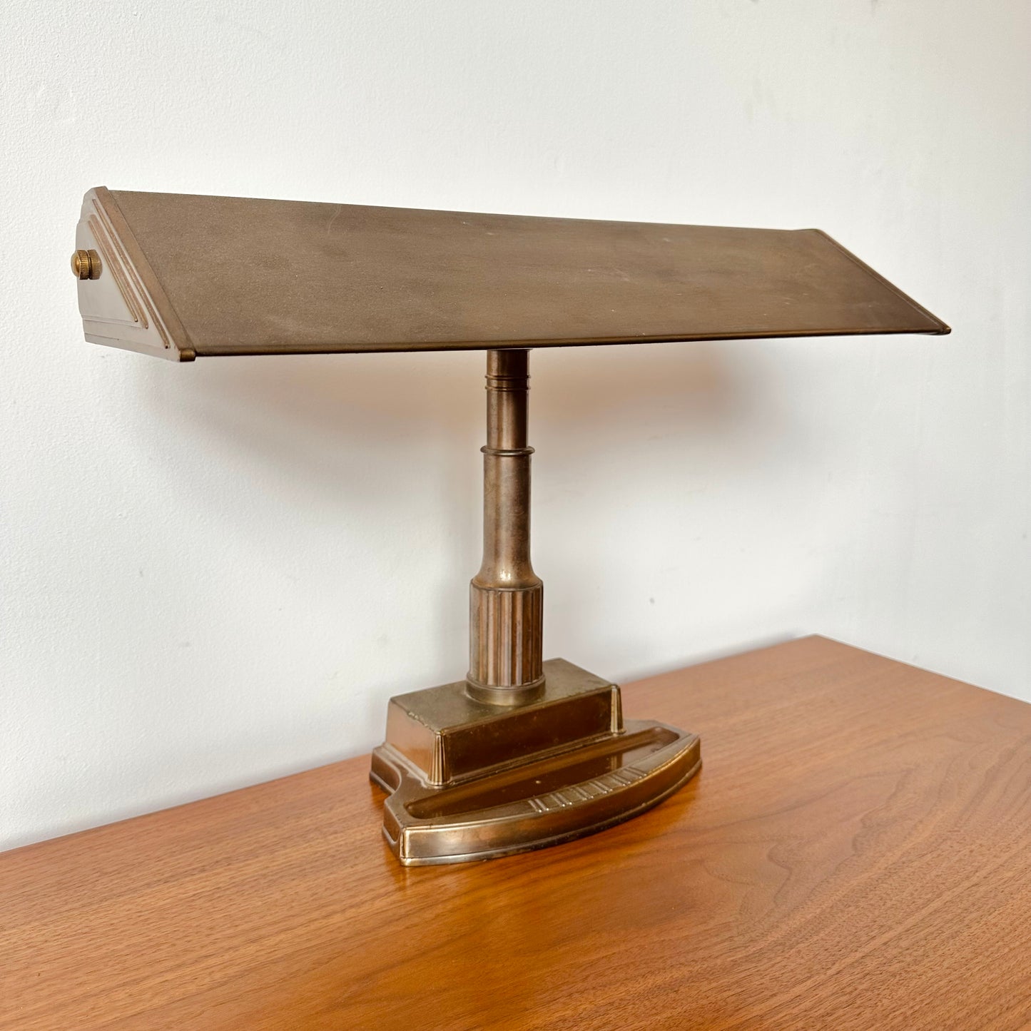VINTAGE BRASS PIANO BANKER’S LAMP