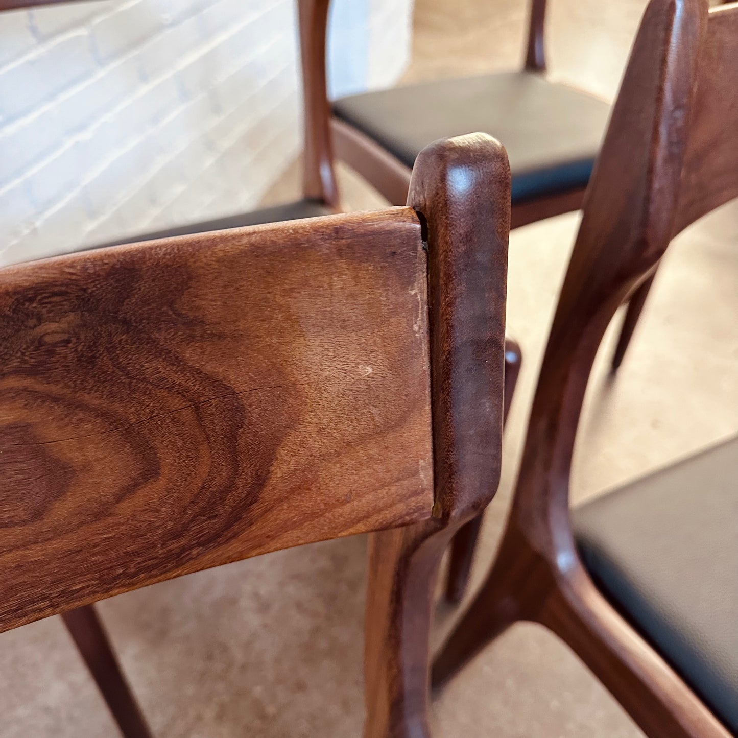 R HUBER TEAK DINING CHAIRS - SET OF FOUR