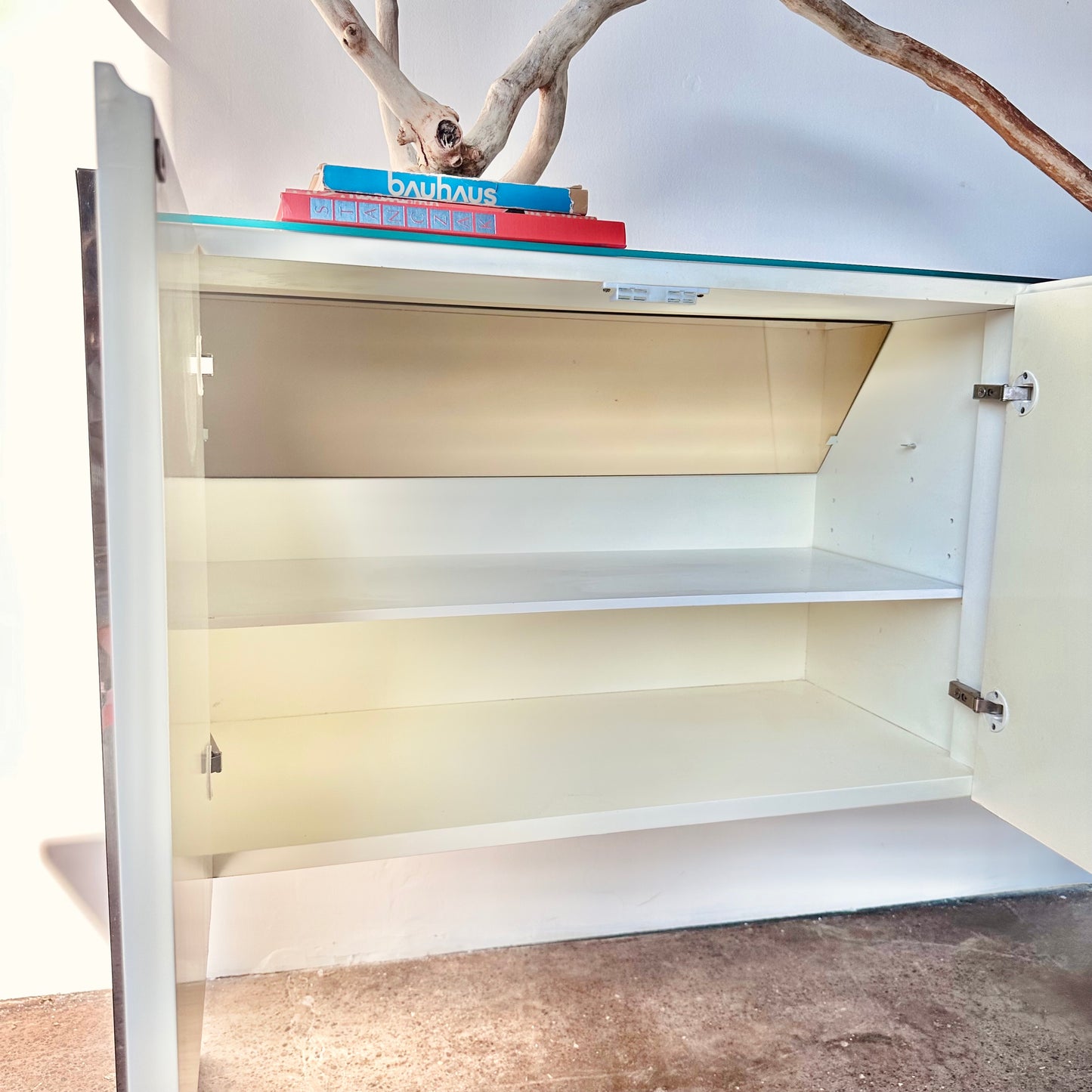 MILO BAUGHMAN FOR THAYER COGGIN LACQUER AND MIRRORED SIDEBOARD