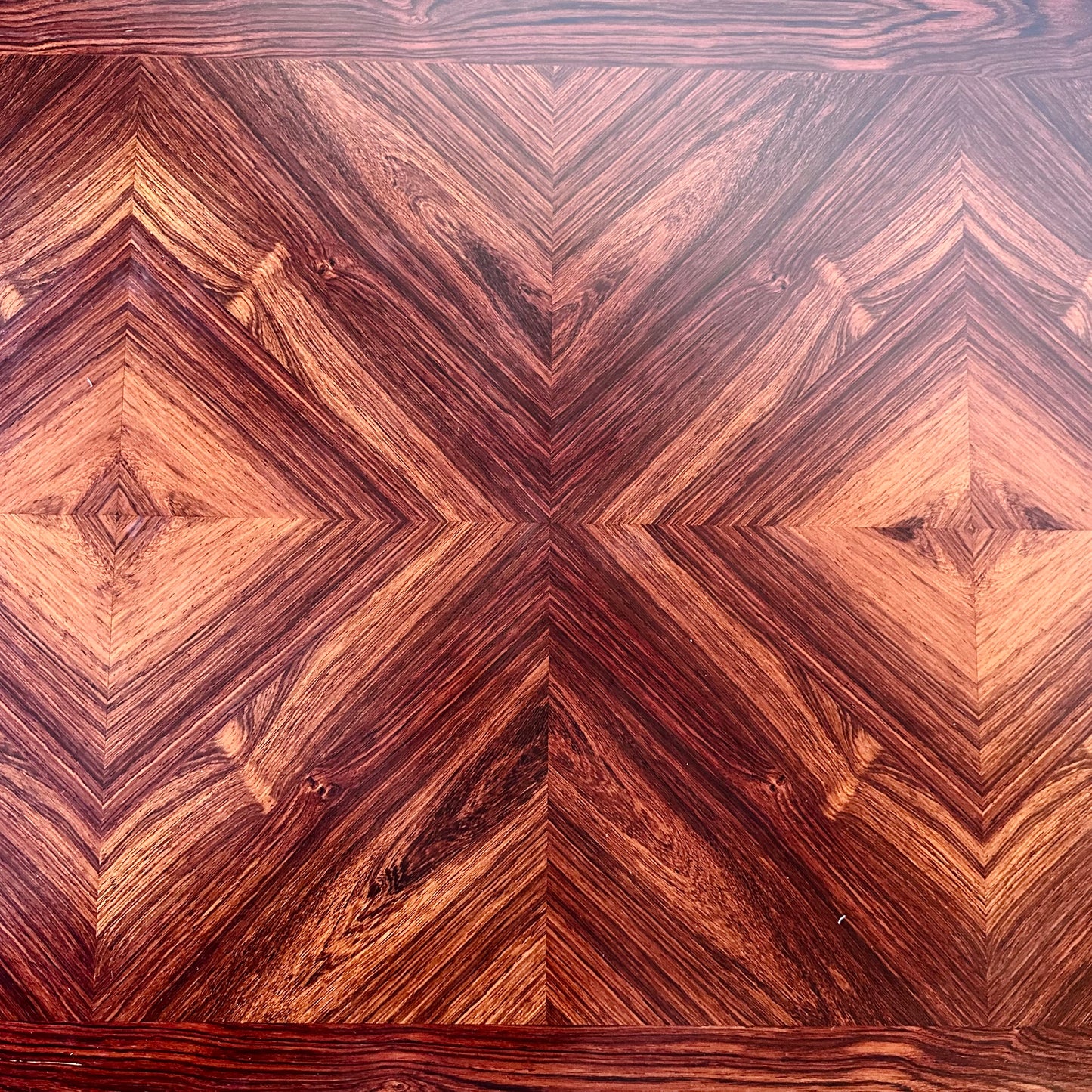 ROSEWOOD AND CHROME ADJUSTABLE COFFEE TABLE