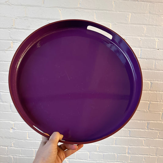 LARRY LASLO FOR MIKASA PURPLE LACQUERED SERVING TRAY