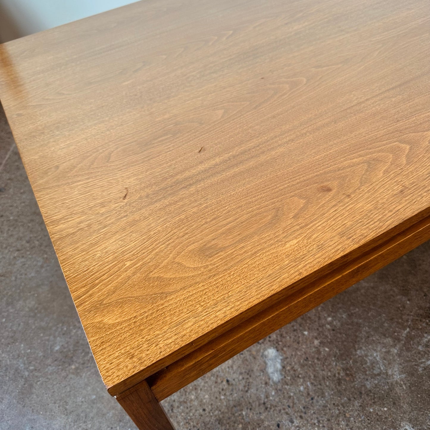EARLY KNOLL OVERSIZED WALNUT COFFEE TABLE BY LEWIS BUTLER
