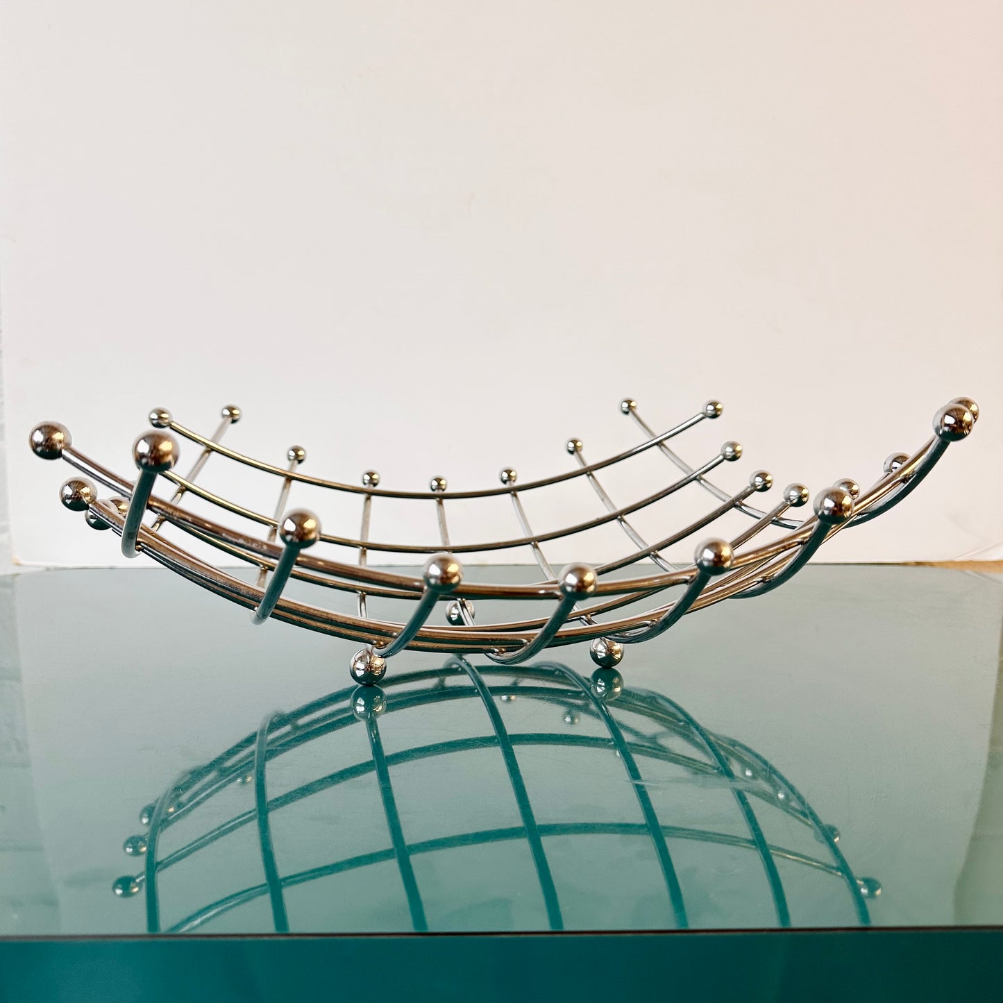 MODERNIST WIRE FRUIT OR BREAD BASKET