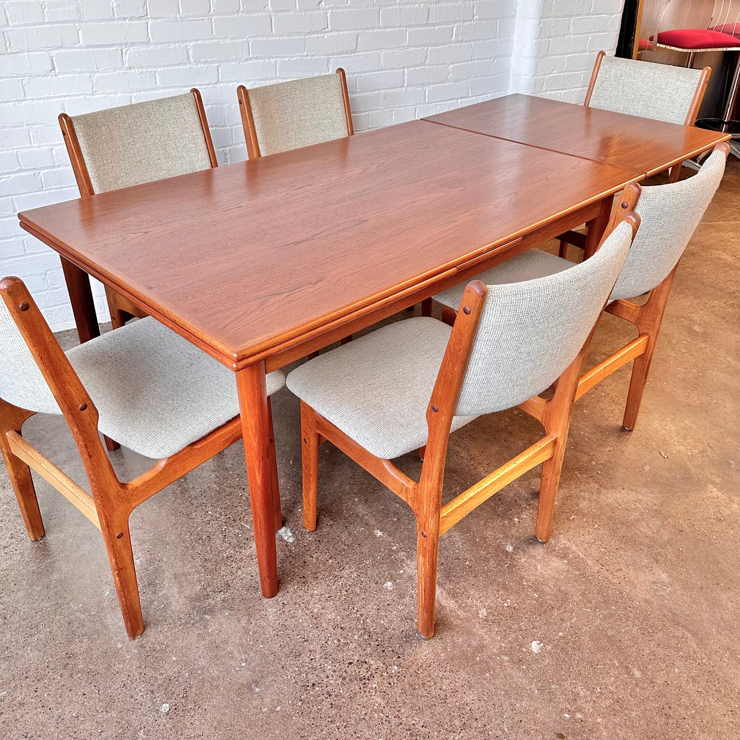 DANISH TEAK DINING TABLE 105” EXPANDABLE & REFINISHED