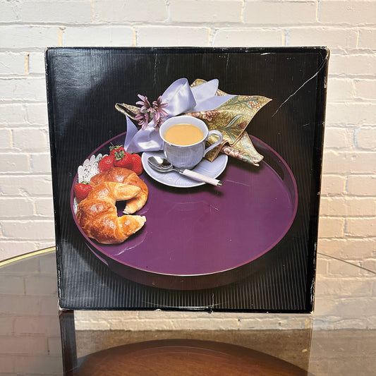 LARRY LASLO FOR MIKASA PURPLE LACQUERED SERVING TRAY
