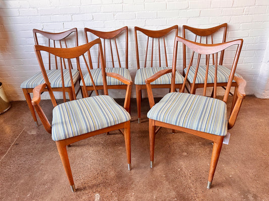 RESTORED KELLER VALKYRIE DANISH DINING CHAIRS - SET OF 6