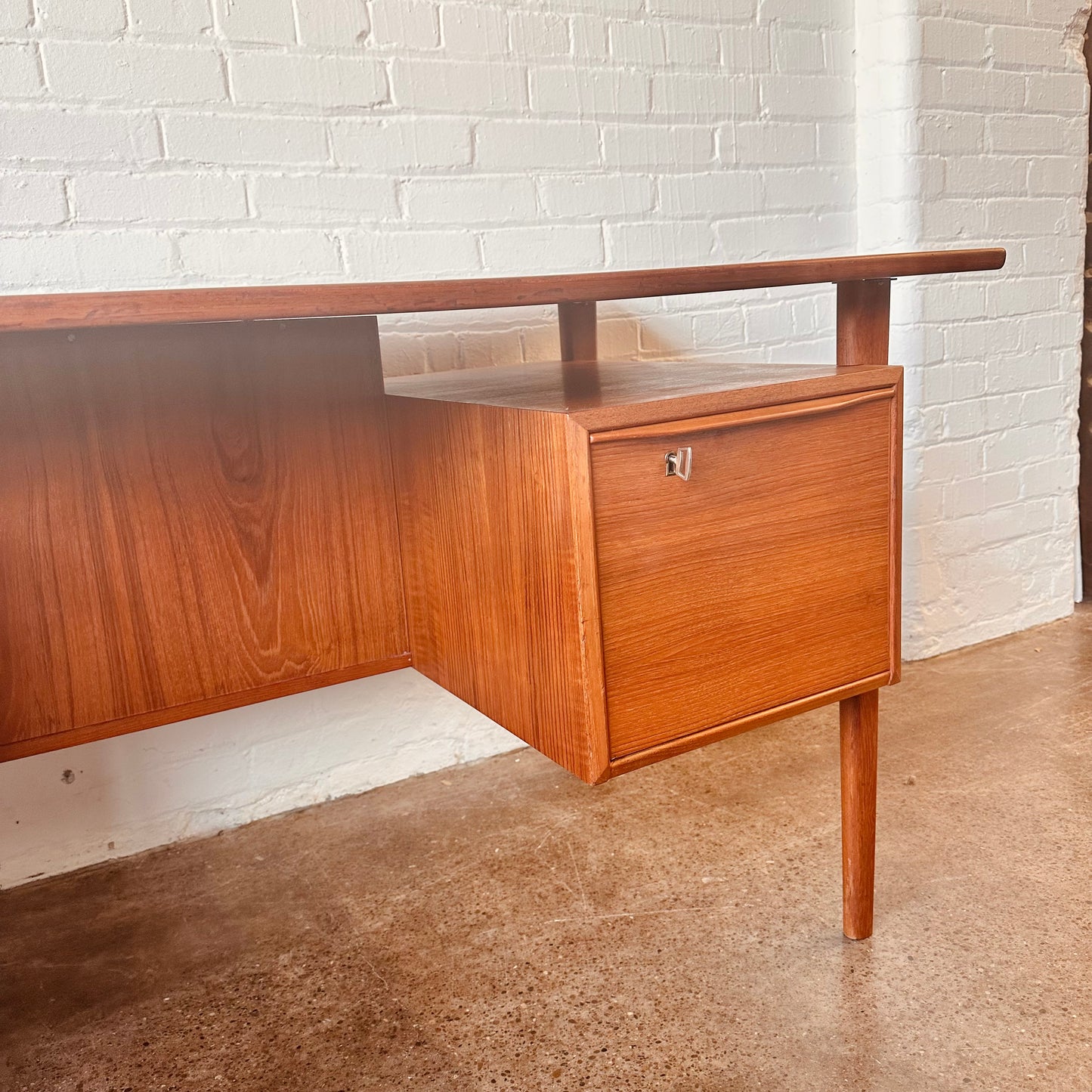PETER LØVIG NIELSEN DANISH MODERN TEAK FLOATING DESK