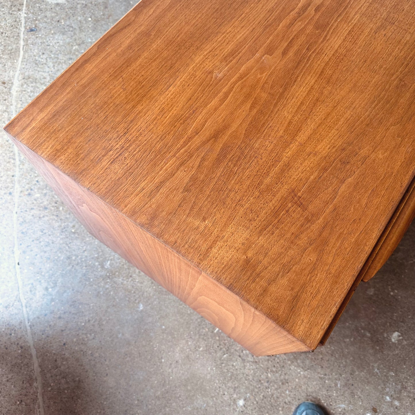 JENS RISOM WALNUT CREDENZA WITH LOCK AND KEY