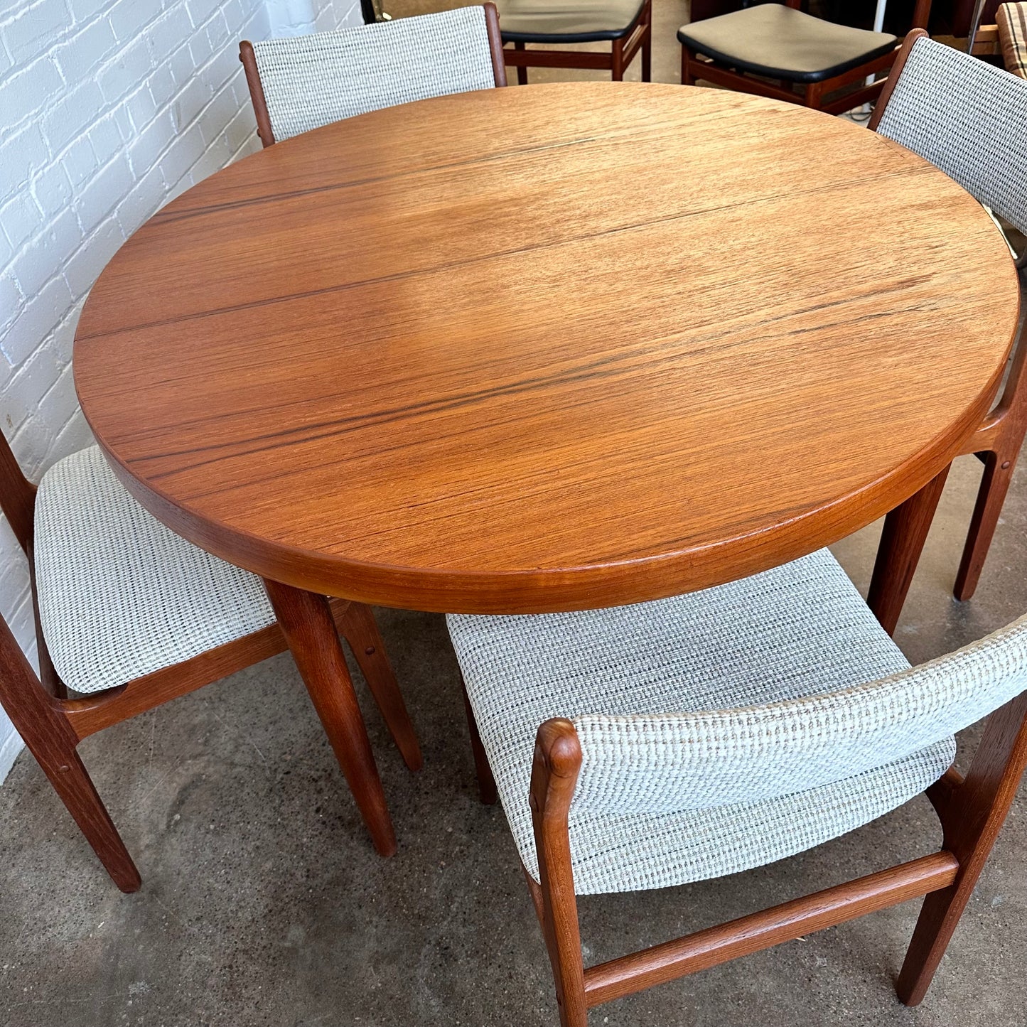 KAI KRISTIANSEN TEAK ROUND DINING TABLE - REFINISHED