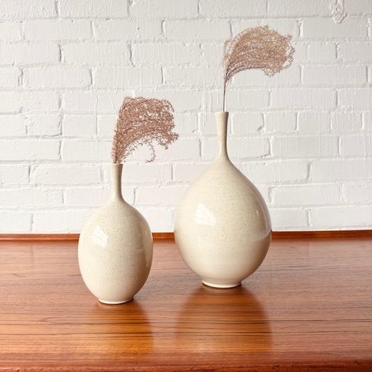 PAIR OF MID-CENTURY HANDMADE BUD VASES