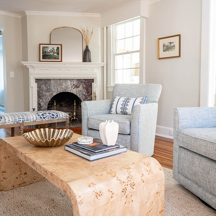 NEWBURY BURLWOOD COFFEE TABLE