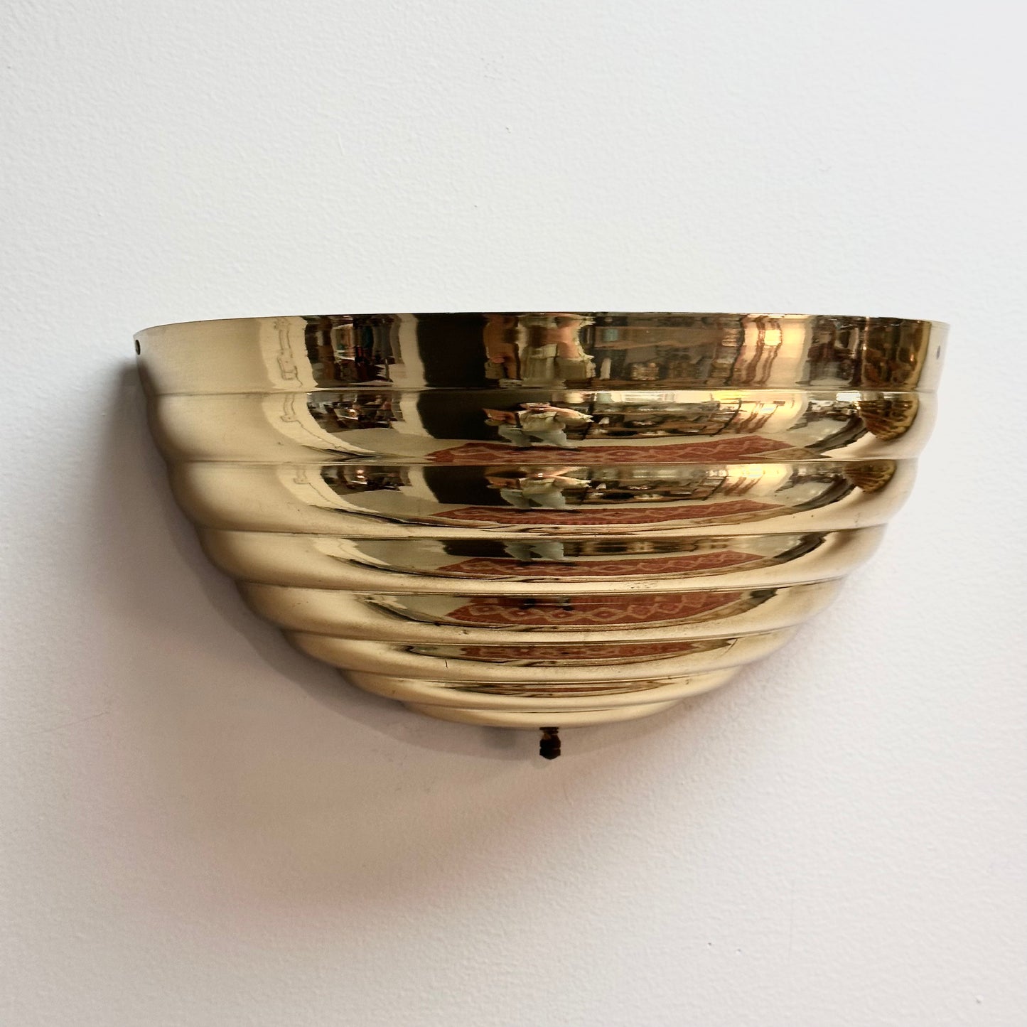 BRASS DEMILUNE SCONCES - PAIR