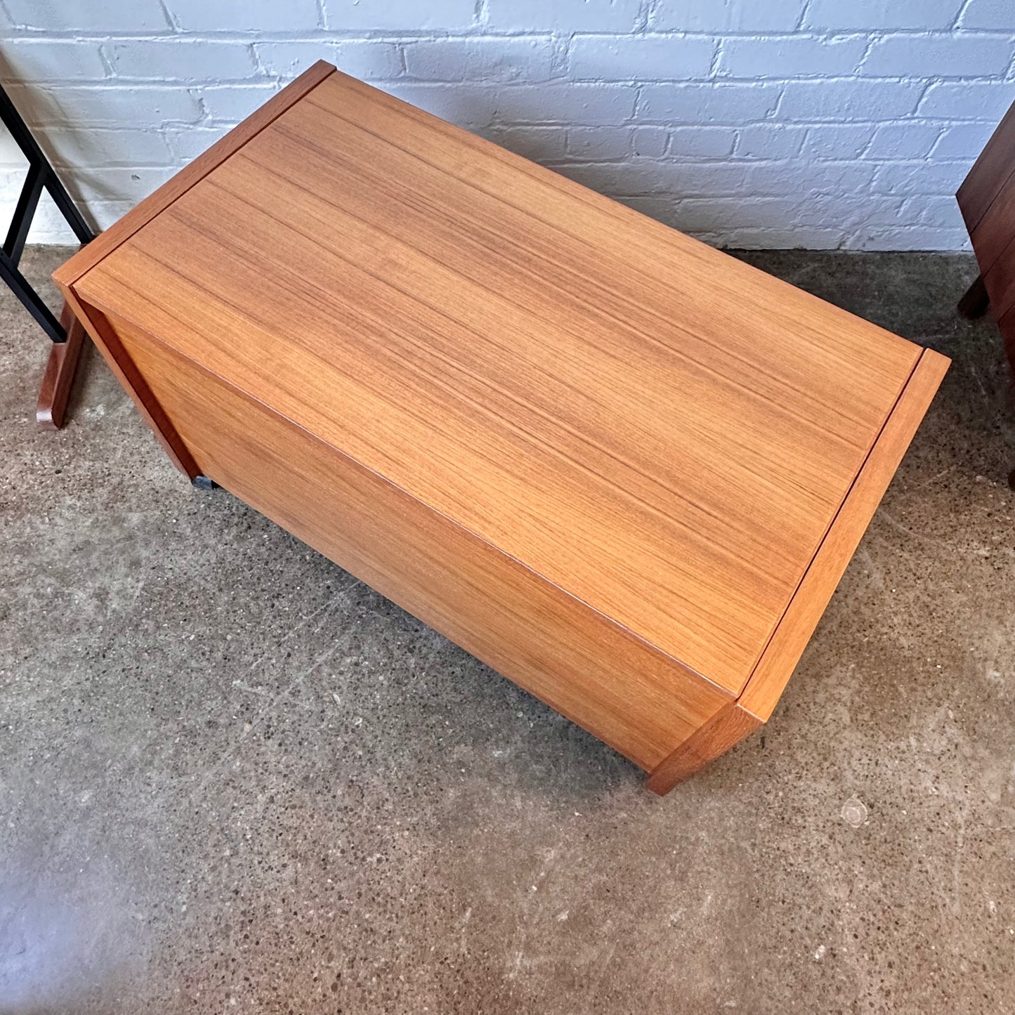 DANISH TEAK MOBILE STORAGE CHEST