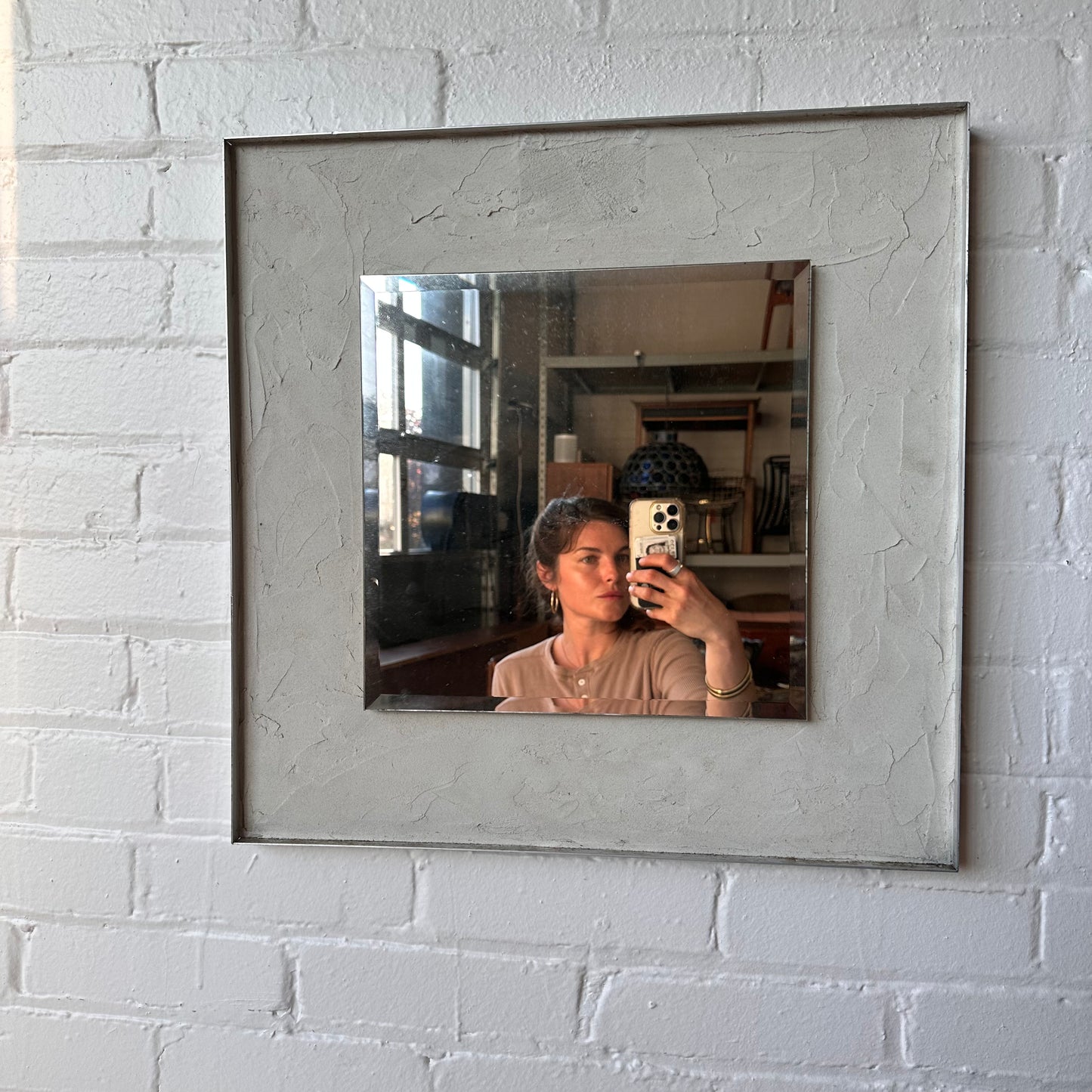 MODERNIST PLASTER & MIRROR WALL ART BY MATTEO RANDI