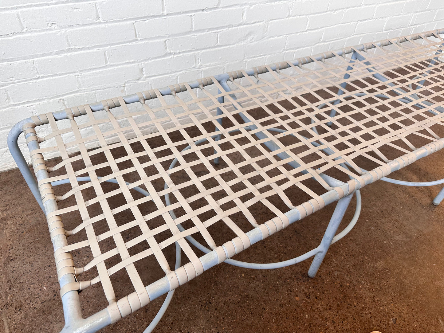 BROWN JORDAN ALUMINUM OUTDOOR PATIO BENCH