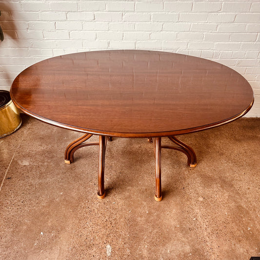 THONET BENTWOOD OVAL DINING TABLE FROM EARLY 20TH CENTURY