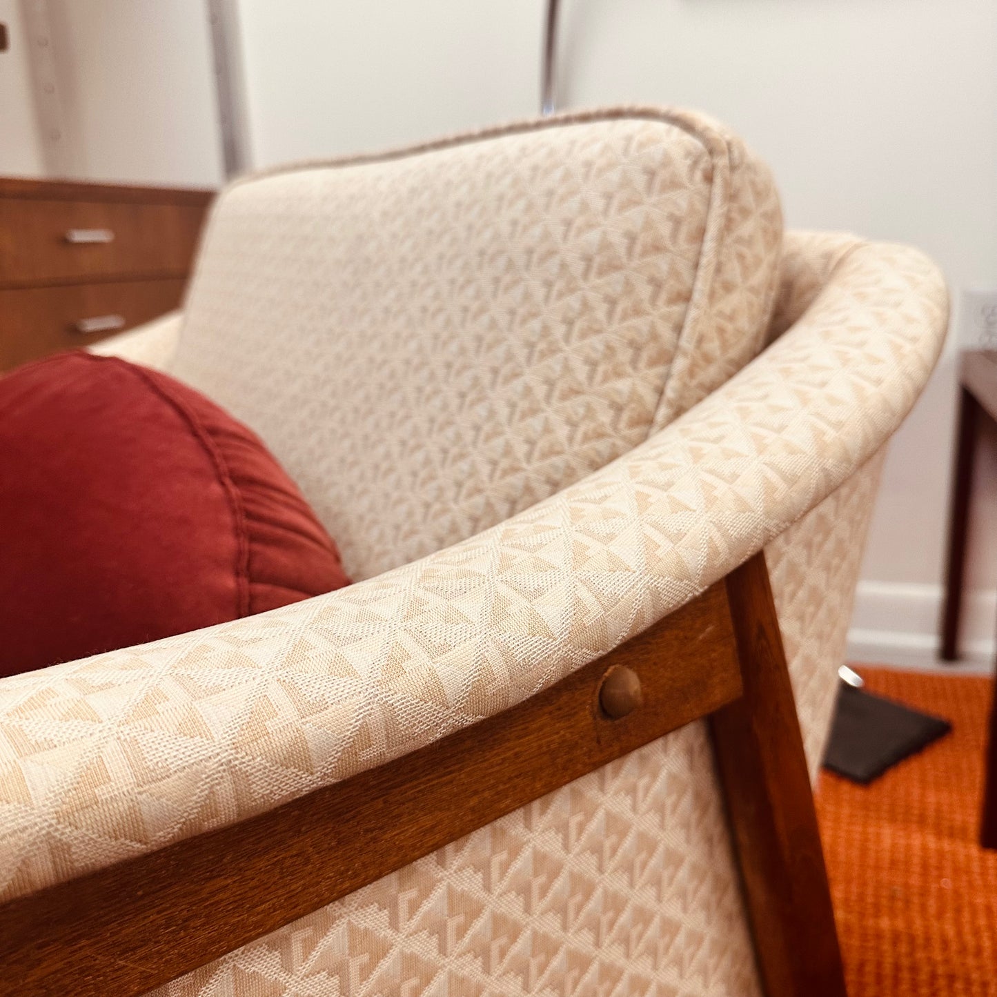 CREAM ACCENT CHAIR BY FOLKE OHLSSON FOR DUX