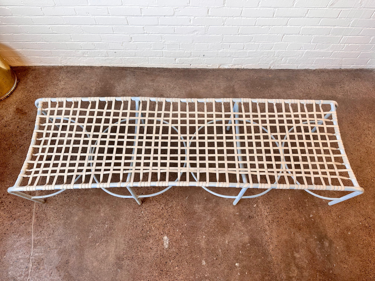 BROWN JORDAN ALUMINUM OUTDOOR PATIO BENCH