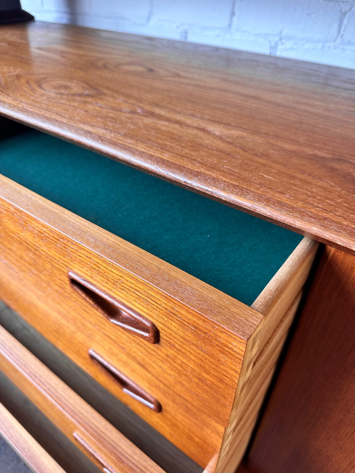 CLAUSEN & SON DANISH TEAK CREDENZA & HUTCH