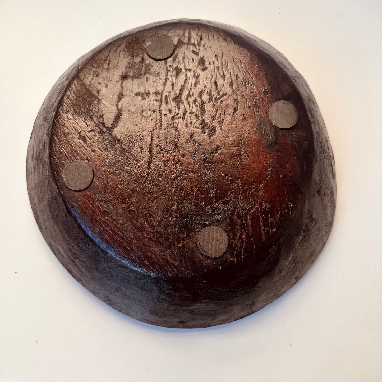 HAND CARVED PRIMITIVE KNOTTED WOOD BOWL