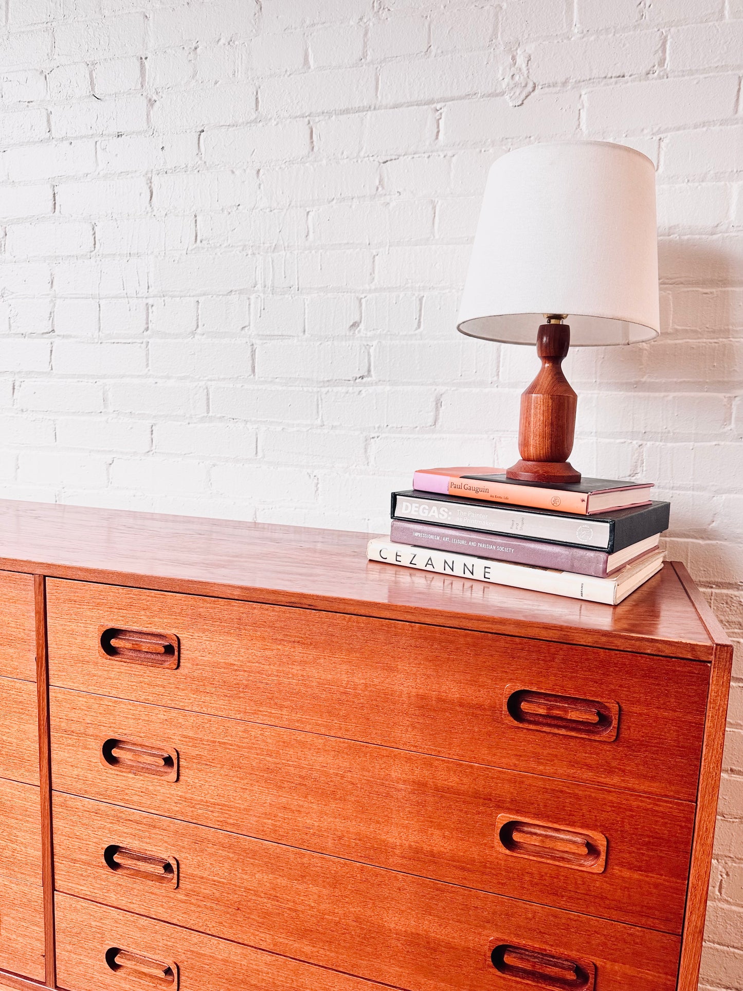 DYRLUND TEAK DRESSER WITH EIGHT DRAWERS