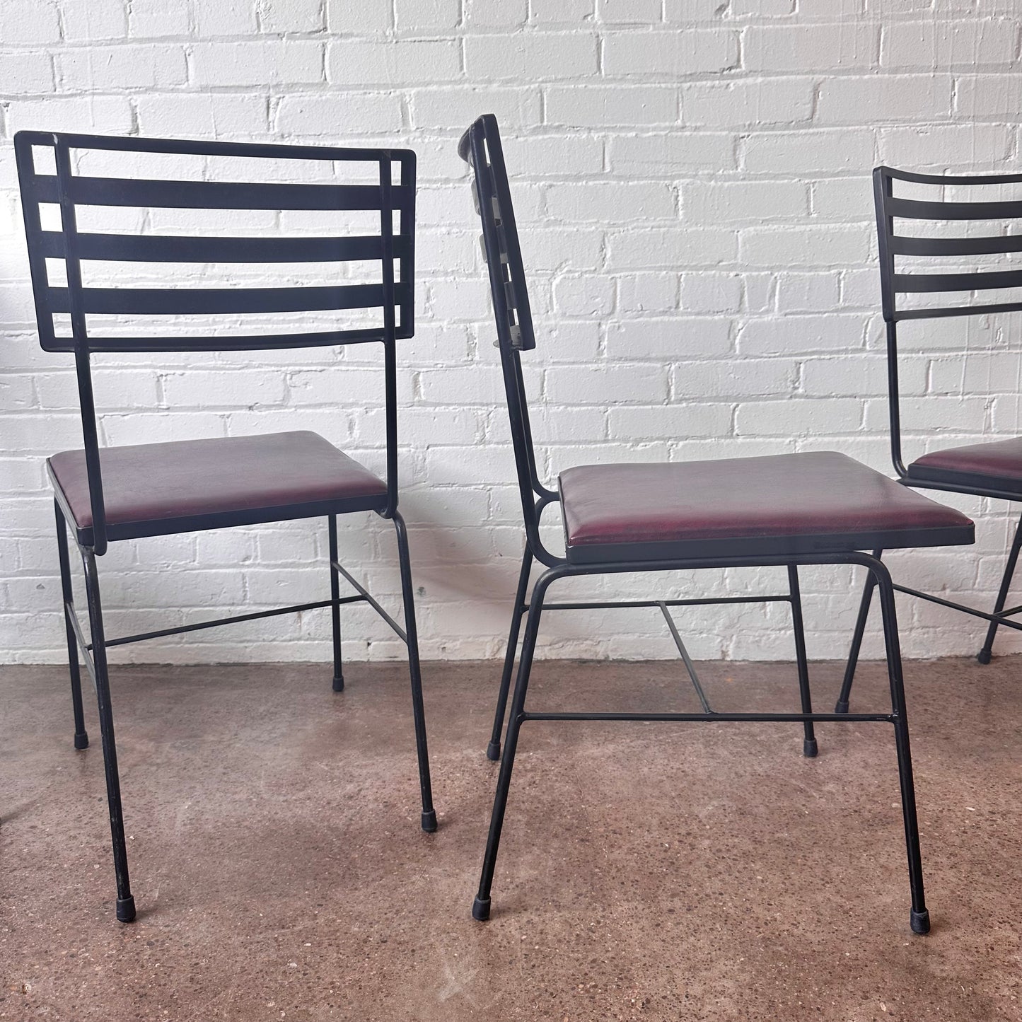 TONY PAUL STYLE WROUGHT IRON OUTDOOR CHAIRS - SET OF 4