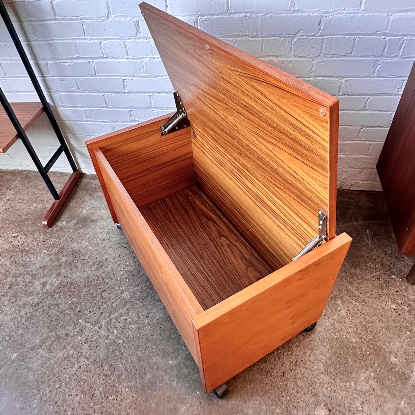 DANISH TEAK MOBILE STORAGE CHEST