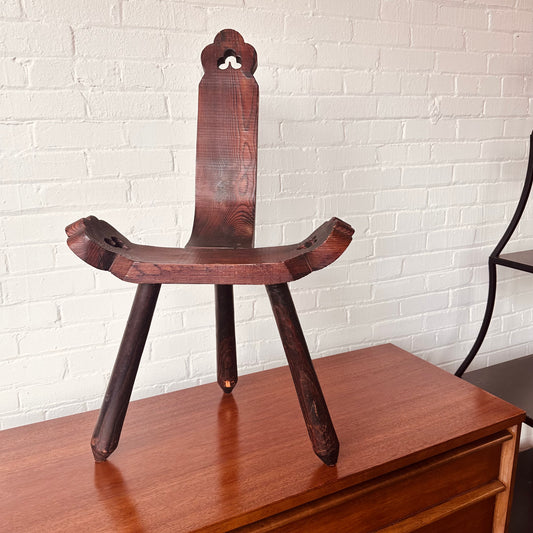 TRADITIONAL ANTIQUE SPANISH MILKING STOOL