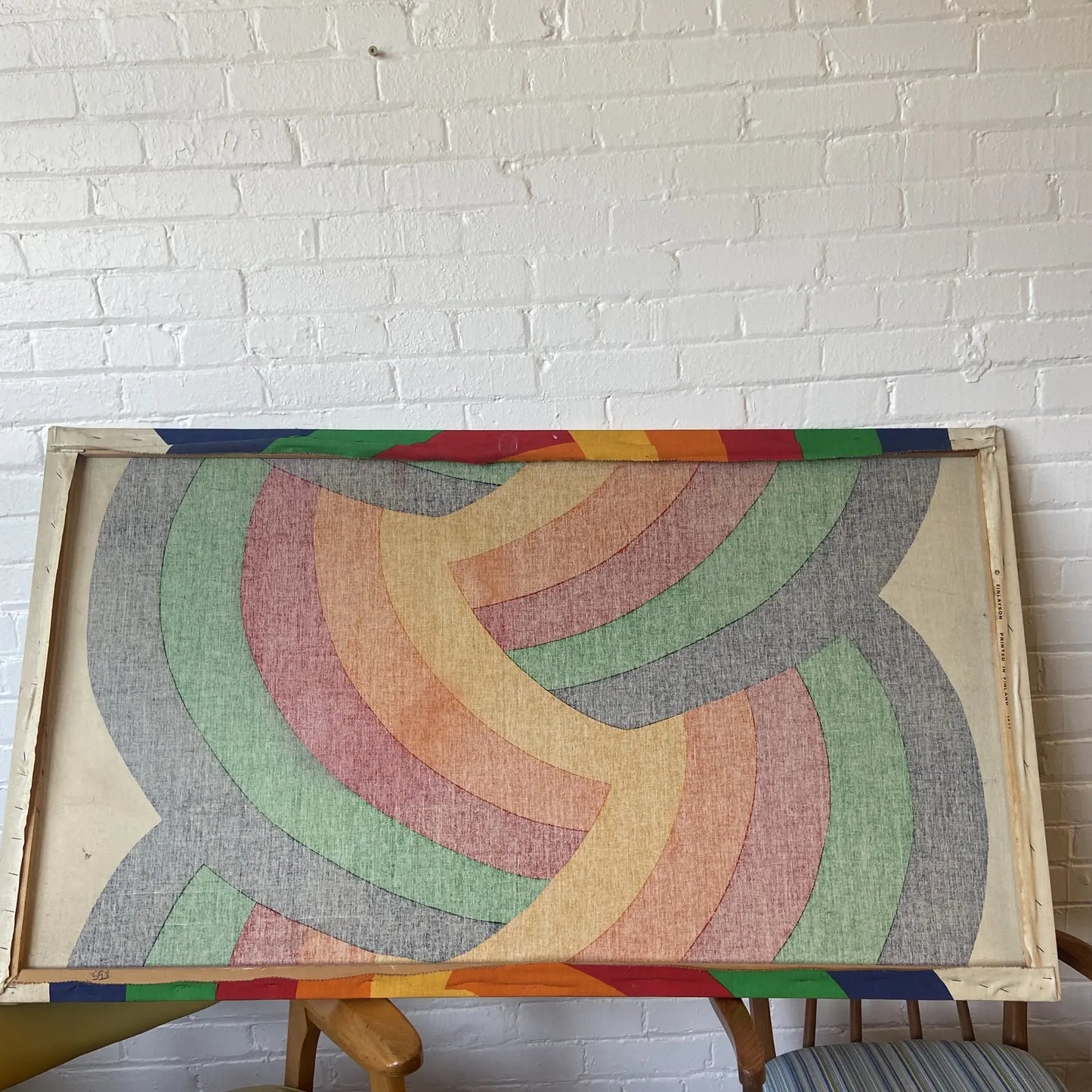 1977 FINLAYSON RAINBOW BRAID CANVAS WALL ART