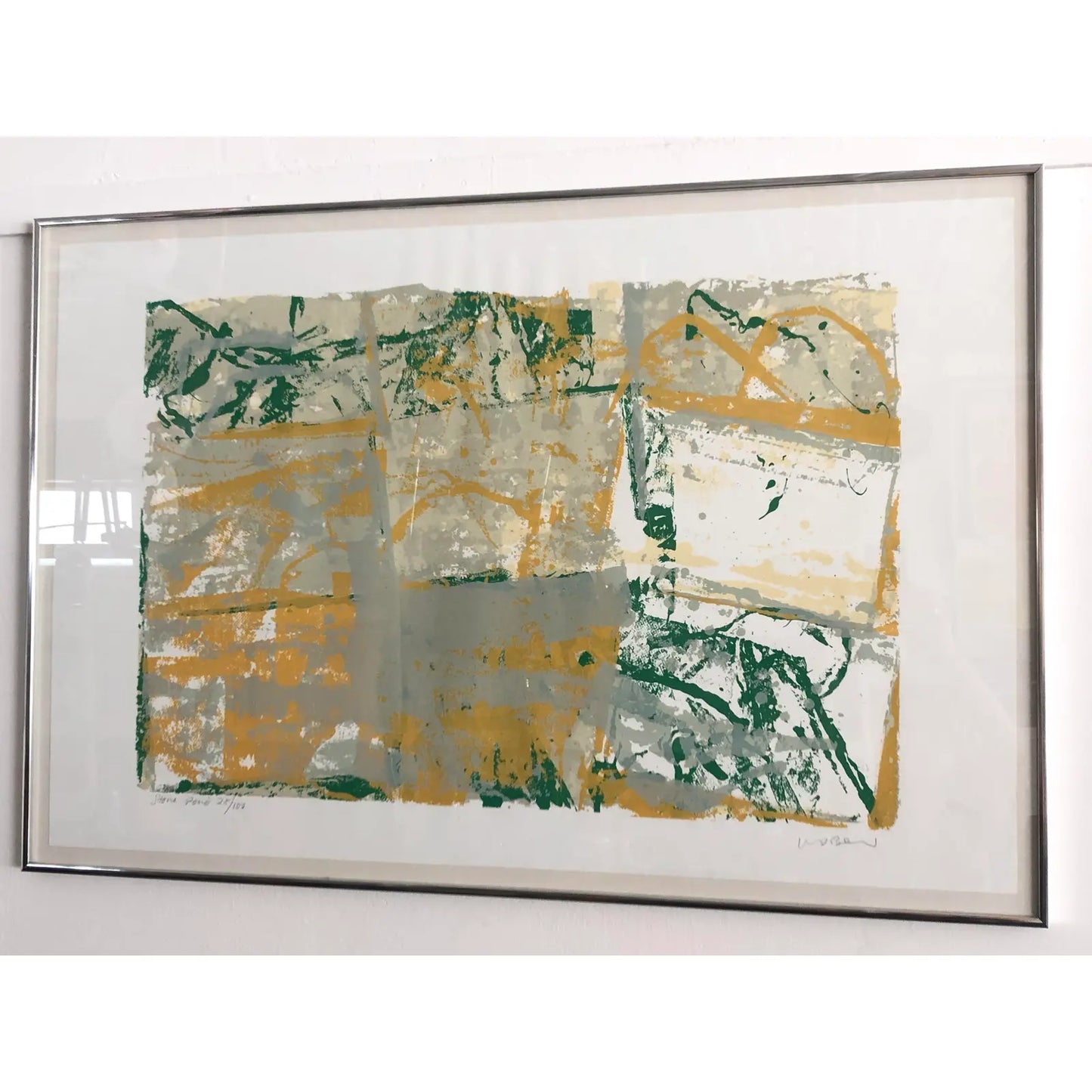 WALTER DARBY BARNARD "STONE POND" LITHOGRAPH, 1980S