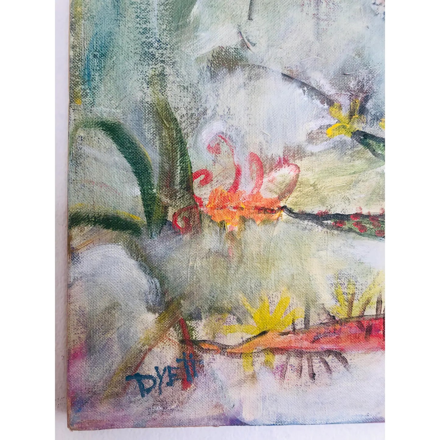 PETER DYETT ABSTRACT "PHALLIC GARDEN" PAINTING, 1990S