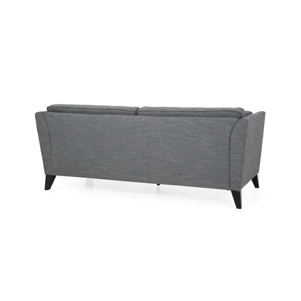 CONTEMPORARY FLARED ARM FABRIC SOFA - CHARCOAL