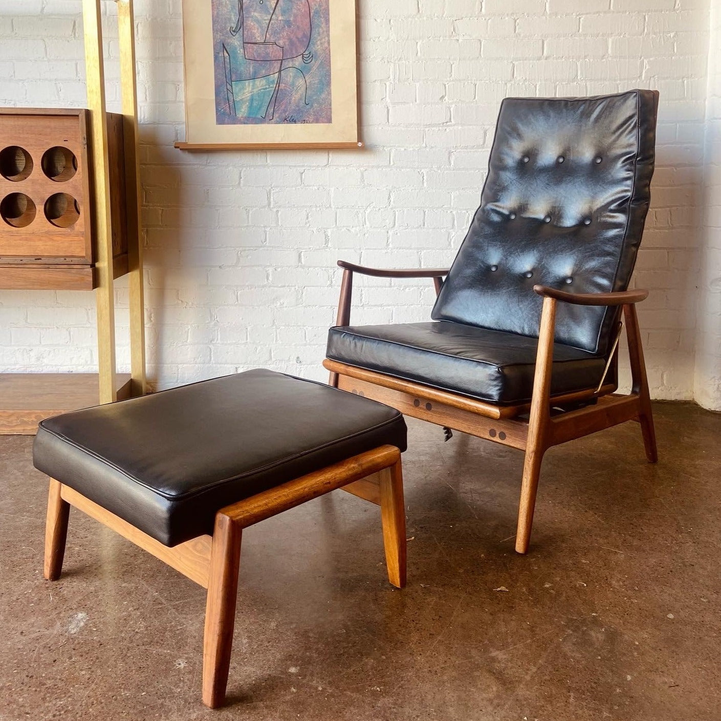 RESTORED MILO BAUGMAN LOUNGER + OTTOMAN