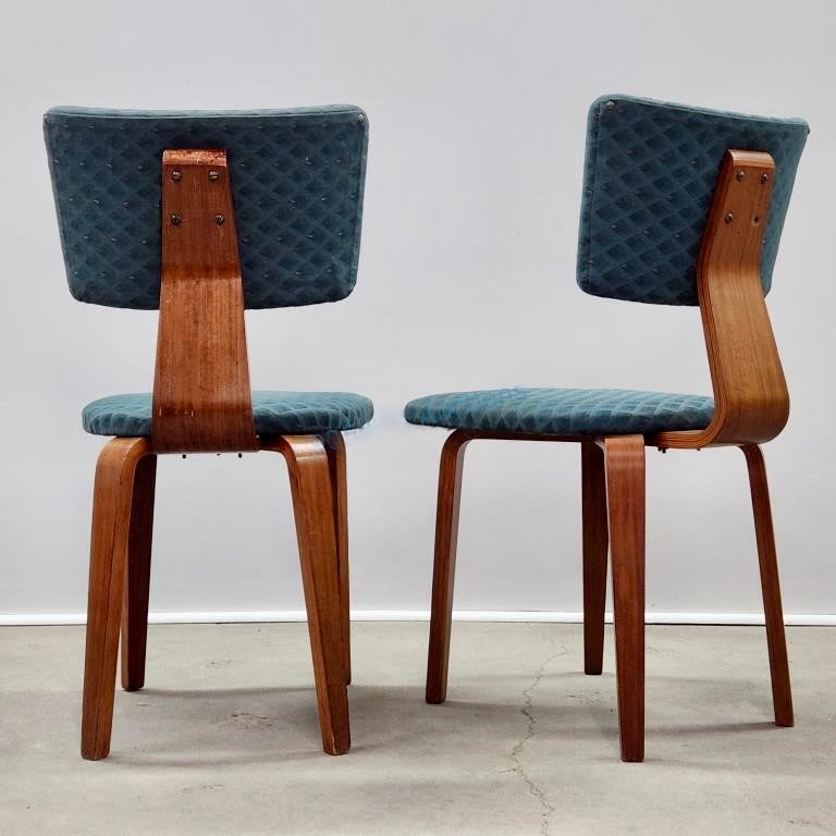 COR ALONS 1950 BENTWOOD PLY ACCENT CHAIRS PAIR