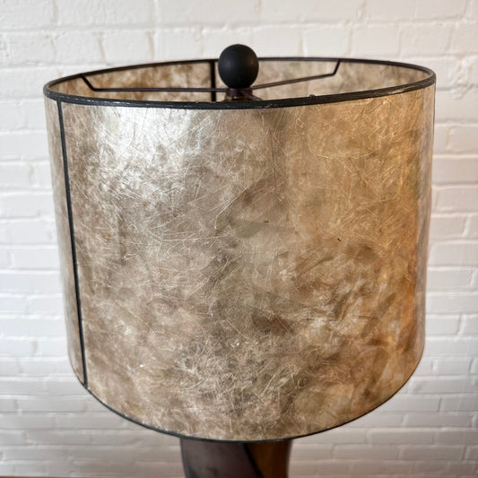 MICA BLACK TWIST TABLE LAMP WITH TRANSLUCENT SHADE