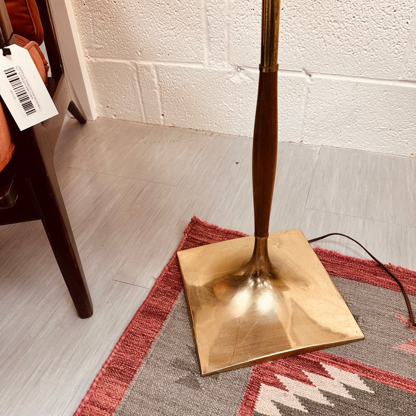 MCM LAUREL FLOOR LAMP WITH INTEGRATED TABLE & SHADE