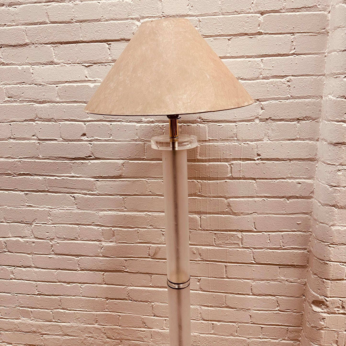 LUCITE FLOOR LAMP IN KARL SPRINGER STYLE