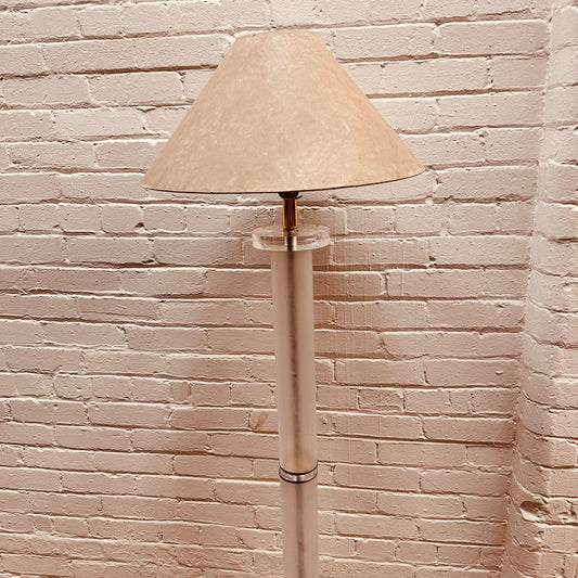 LUCITE FLOOR LAMP IN KARL SPRINGER STYLE