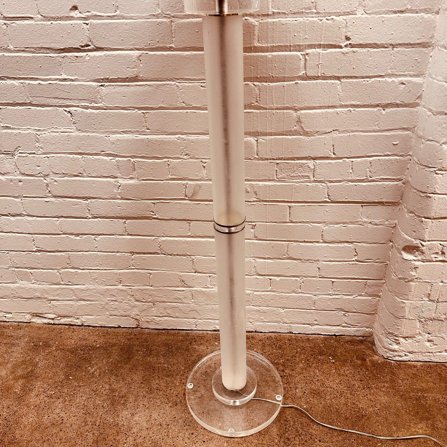 LUCITE FLOOR LAMP IN KARL SPRINGER STYLE