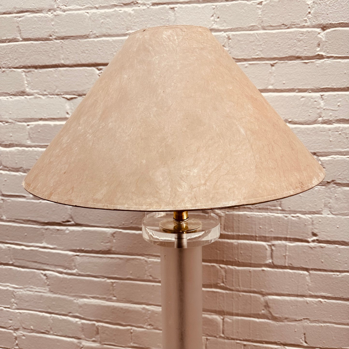 LUCITE FLOOR LAMP IN KARL SPRINGER STYLE
