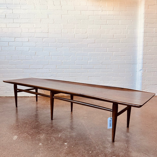 BLACK WALNUT SURFBOARD-INSPIRED COFFEE TABLE