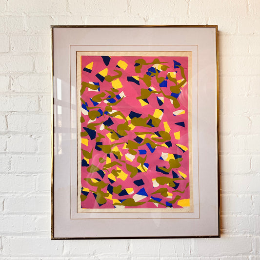 SILKSCREEN PRINT BY RACHEL LEIBSON, FRAMED