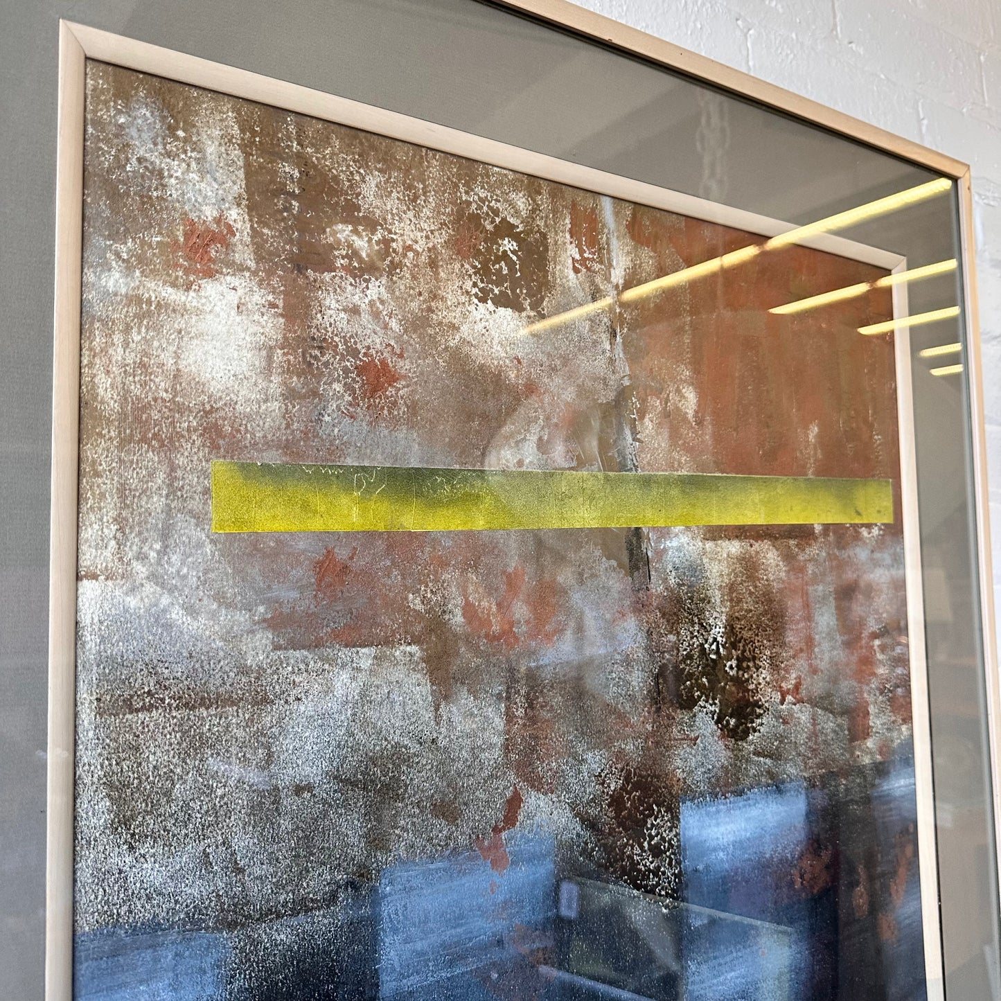 FRAMED ABSTRACT MIXED MEDIA ART